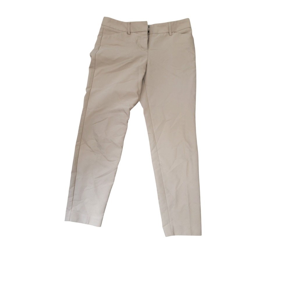 Express Editor Khaki Tan Straight Leg Dress Pants Womens 2R Stretch Office Wear